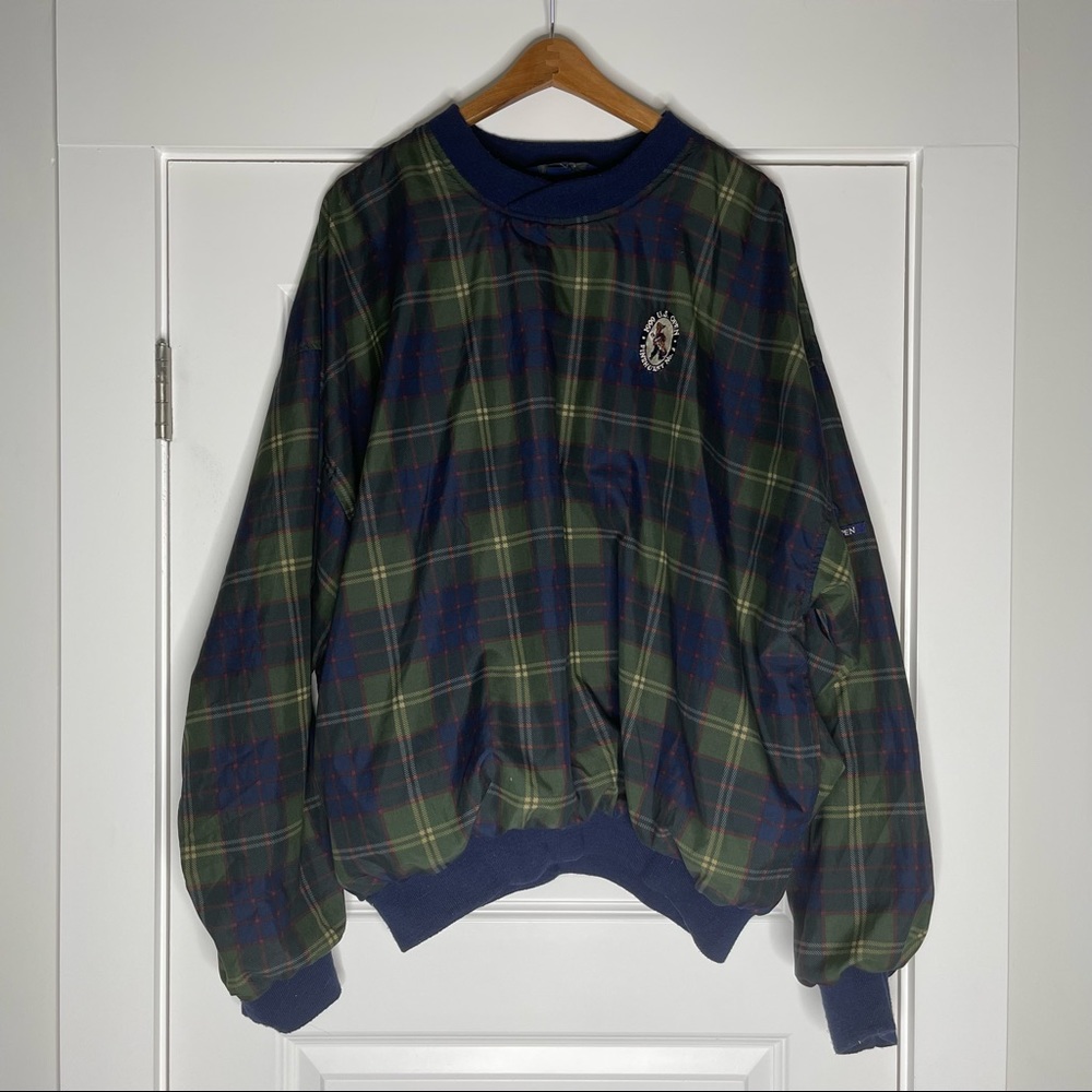 Vintage 1999 US Open Plaid Sweatshirt Windbreaker Sz XL - Picture 2 of 12